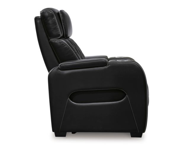 Ashley Boyington Black Leather Power Recliner large image number 4