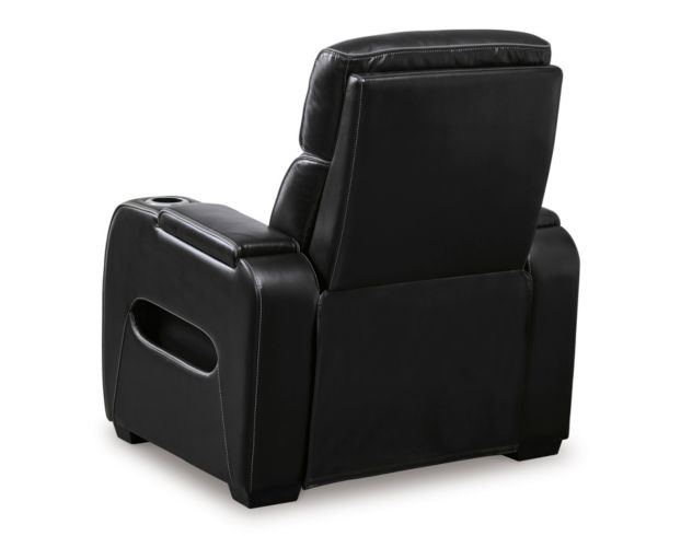 Ashley Boyington Black Leather Power Recliner large image number 5