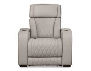 Ashley Boyington Gray Leather Power Recliner