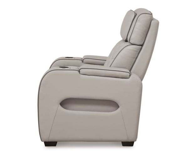 Ashley Boyington Gray Leather Power Recliner large image number 5