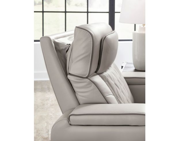 Ashley Boyington Gray Leather Power Recliner large image number 7