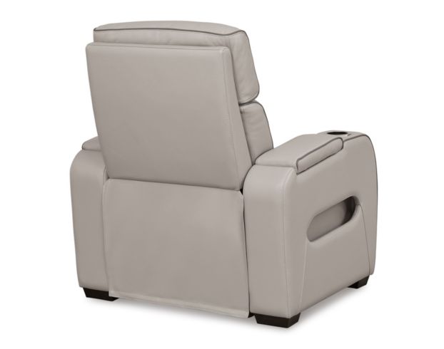 Ashley Boyington Gray Leather Power Recliner large image number 8