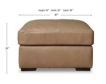 Ashley Bandon Toffee Oversized Accent Leather Ottoman small image number 7