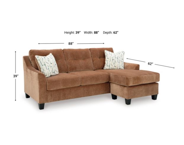 Ashley Amity Bay Clay Sleeper Sofa with Reversible Chaise large image number 12