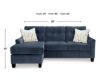 Ashley Amity Bay Ink Sofa with Reversible Chaise small image number 10