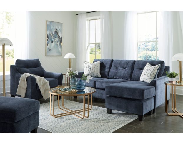 Ashley Amity Bay Ink Blue Sleeper Sofa with Reversible Chaise large image number 4