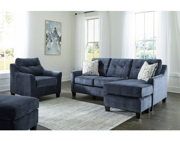 Ashley Amity Bay Ink Blue Sleeper Sofa with Reversible Chaise large image number 5