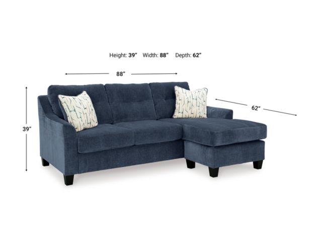 Ashley Amity Bay Ink Blue Sleeper Sofa with Reversible Chaise large image number 13