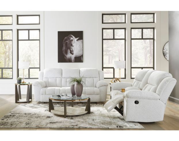 Ashley Frohn Snow Reclining Sofa large image number 2