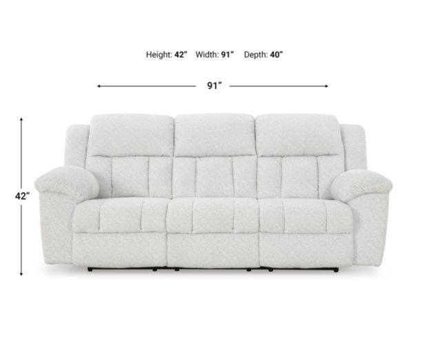 Ashley Frohn Snow Reclining Sofa large image number 7