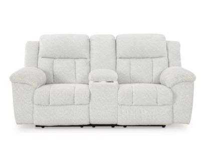 Ashley Frohn Snow Reclining Console Loveseat