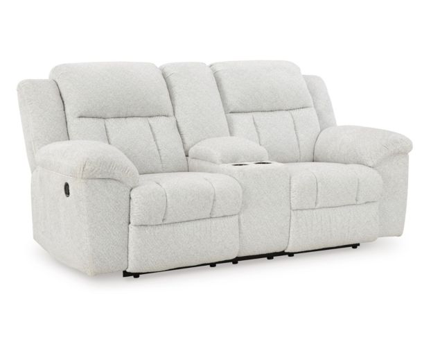 Ashley Frohn Snow Reclining Console Loveseat large image number 3