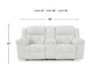 Ashley Frohn Snow Reclining Console Loveseat small image number 8