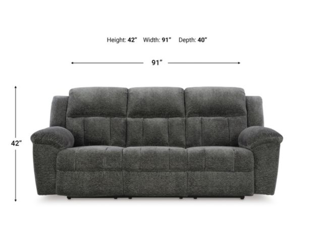 Ashley Frohn Graphite Reclining Sofa large image number 8