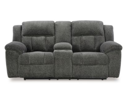 Ashley Frohn Graphite Reclining Console Loveseat