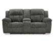 Ashley Frohn Graphite Reclining Console Loveseat small image number 1