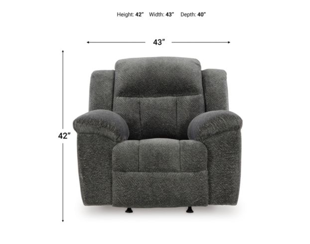 Ashley Frohn Graphite Rocker Recliner large image number 8