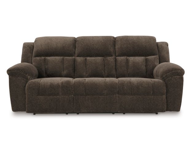 Ashley Frohn Chocolate Reclining Sofa large image number 1