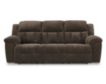 Ashley Frohn Chocolate Reclining Sofa small image number 1