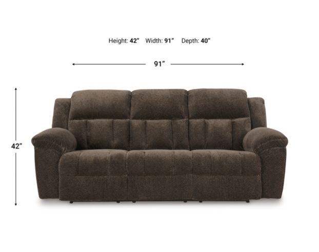 Ashley Frohn Chocolate Reclining Sofa large image number 7