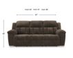 Ashley Frohn Chocolate Reclining Sofa small image number 7