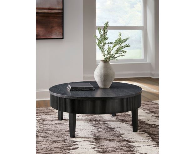 Ashley Marstream Round Black Coffee Table large image number 6