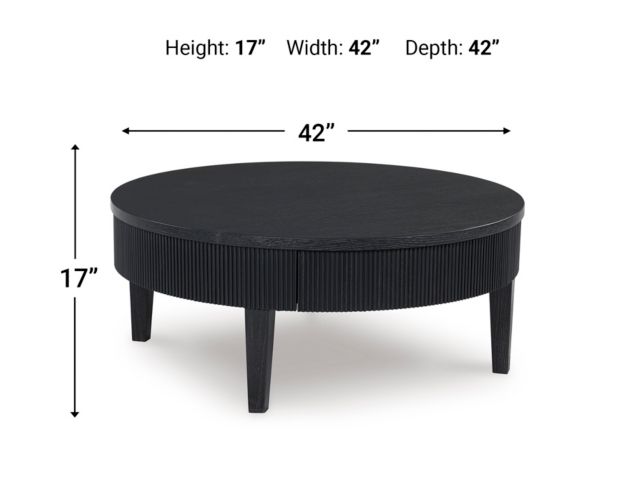 Ashley Marstream Round Black Coffee Table large image number 9