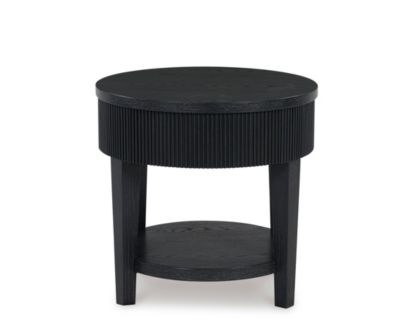 Ashley Marstream Round Black End Table