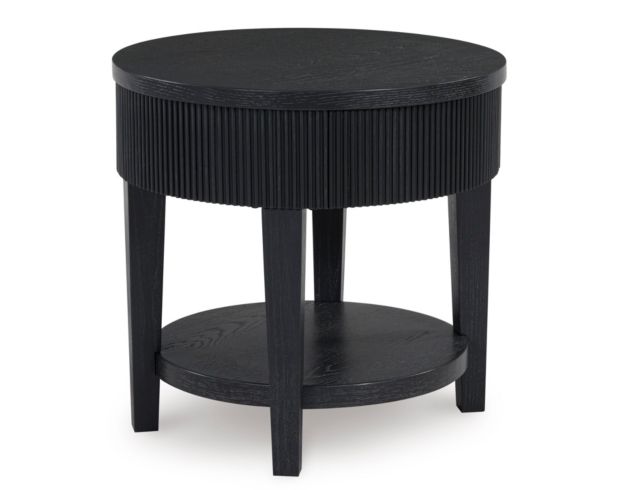 Ashley Marstream Round Black End Table large image number 2