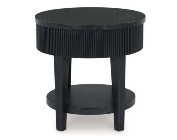 Ashley Marstream Round Black End Table large image number 3