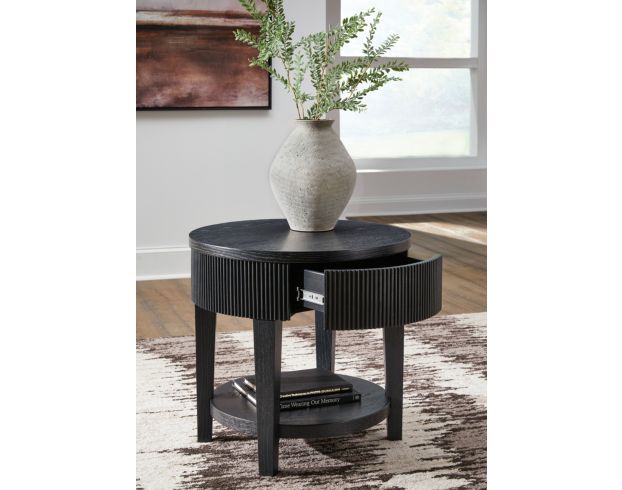 Ashley Marstream Round Black End Table large image number 4