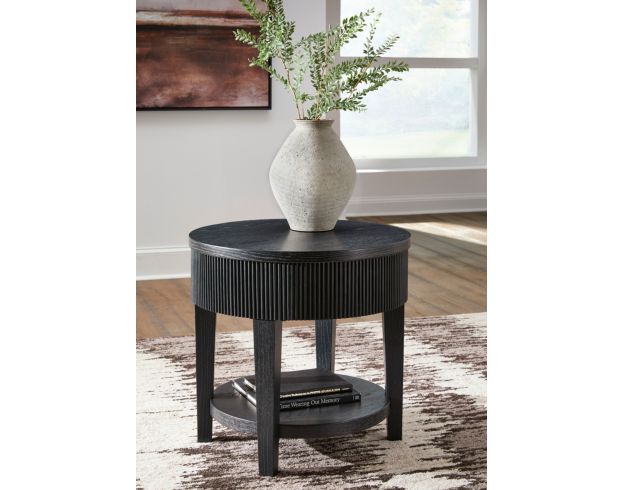 Ashley Marstream Round Black End Table large image number 5