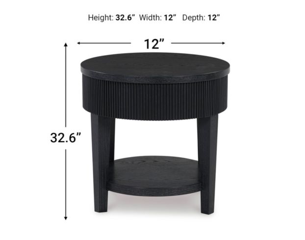 Ashley Marstream Round Black End Table large image number 10