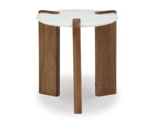 Ashley Isanti Round Marble End Table