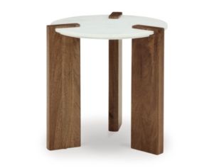 Ashley Isanti Round Marble End Table