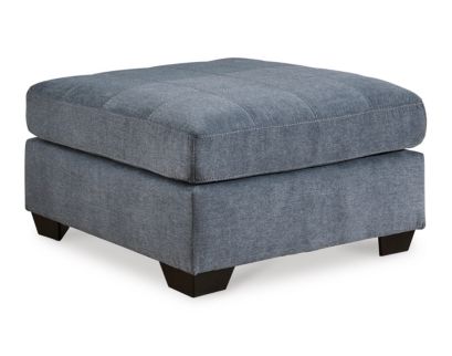 Ashley Marleton Denim Blue Oversized Accent Ottoman