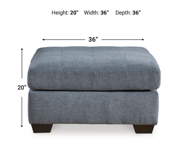 Ashley Marleton Denim Blue Oversized Accent Ottoman large image number 7