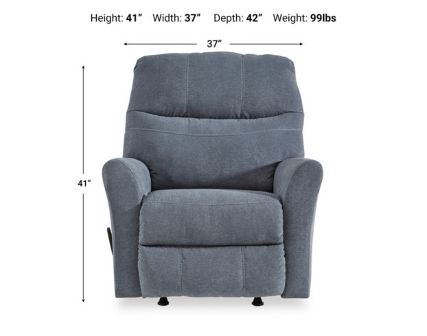 Ashley Marleton Denim Blue Rocker Recliner large image number 9