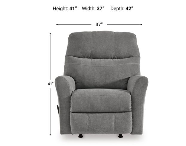 Ashley Marleton Gray Rocker Recliner large image number 9