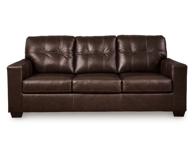 Ashley Santorine Dark Brown Leather Sofa large image number 1