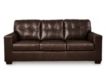 Ashley Santorine Dark Brown Leather Sofa small image number 1