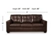 Ashley Santorine Dark Brown Leather Sofa small image number 7