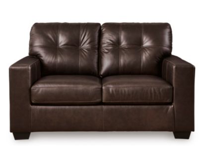 Ashley Santorine Dark Brown Leather Loveseat