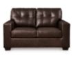 Ashley Santorine Dark Brown Leather Loveseat small image number 1