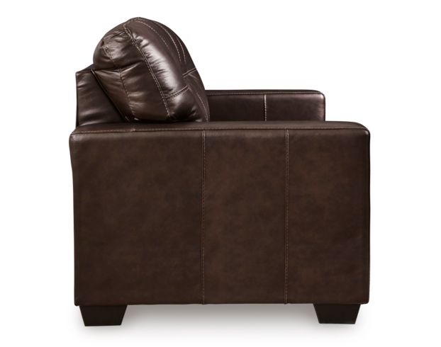 Ashley Santorine Dark Brown Leather Loveseat large image number 3