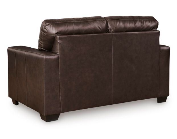 Ashley Santorine Dark Brown Leather Loveseat large image number 4