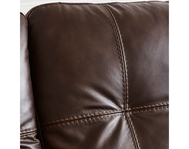 Ashley Santorine Dark Brown Leather Loveseat large image number 6