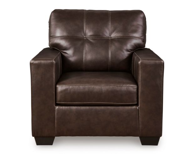 Ashley Santorine Dark Brown Leather Chair large image number 1