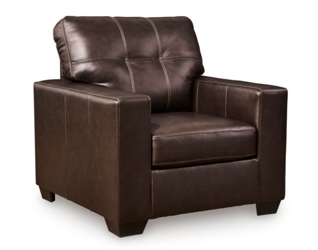 Ashley Santorine Dark Brown Leather Chair large image number 2