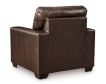 Ashley Santorine Dark Brown Leather Chair small image number 4